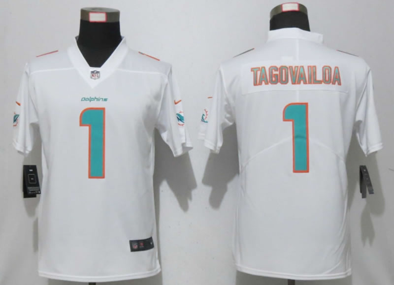 Women Nike Miami Dolphins 1 Tagovailoa White Alternate Vapor Limited Jersey,We sell and wholesale Women Nike Miami Dolphins 1 Tagovailoa White Alternate Vapor Limited Jersey on line form chian!
